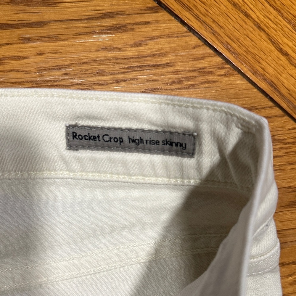 *CITIZENS OF HUMANITY* Off-White Rocket Crop High Rise Skinny Jeans Size 27 - Picture 6 of 11
